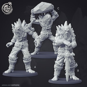 Frost Giant miniatures - CastnPlay - DnD miniatures - Role Playing Game - Tabletop Miniature - dungeons and dragons - D&D