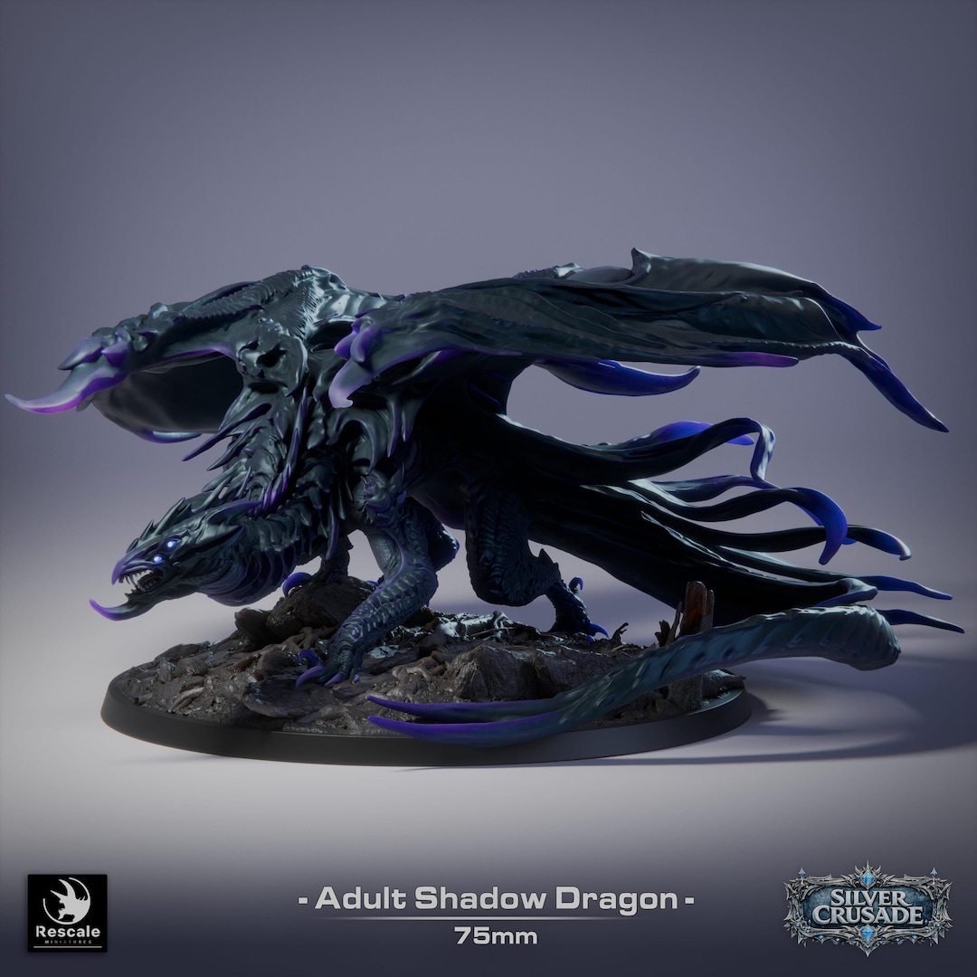 Shadow Dragon Miniature - Rescale Miniatures - Dnd Miniatures - Role ...