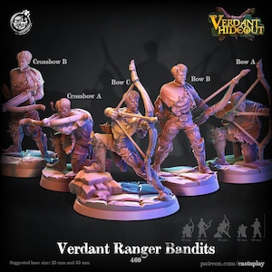 Verdant ranger bandit miniatures - CastnPlay - DnD miniatures - Role Playing Game - Tabletop Miniature - dungeons and dragons - D&D