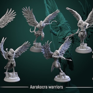 Aarakocra warrior miniature - DnD miniatures - Role Playing Game - Tabletop Miniature - dungeons and dragons - D&D