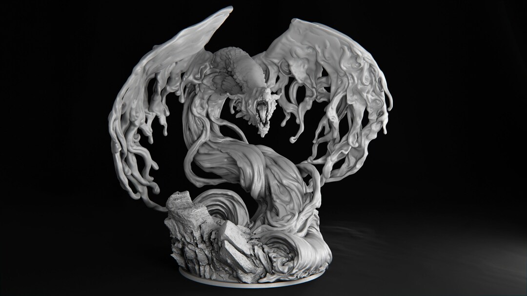 Water Elemental Miniature Lord of the Print Dnd Miniatures Role Playing