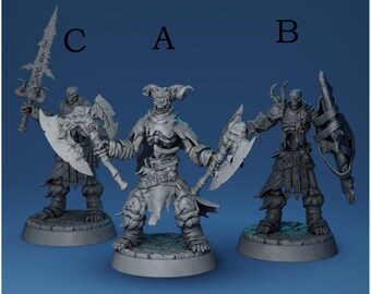 Miniatures de guerrier squelette - Miniature fantastique - Miniatures du D&D - MDN - Jeu de table - RPG - Pathfinder - NickeysHatchery - D&D
