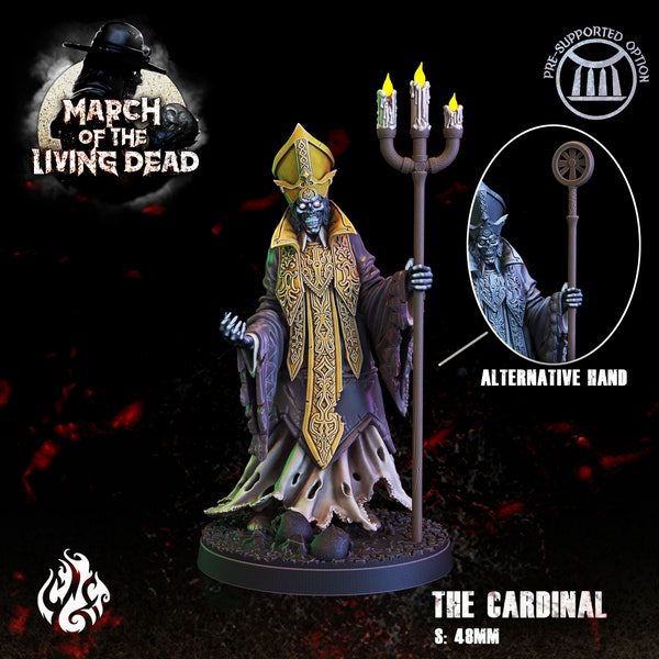 Undead Cardinal miniature - Crippled God Foundry - DnD miniatures - Role Playing Game - Tabletop Miniature - dungeons and dragons - D&D