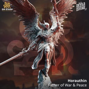 Angel of war and peace miniature - DnD miniatures - Role Playing Game - Tabletop Miniature - dungeons and dragons - DM Stash - D&D