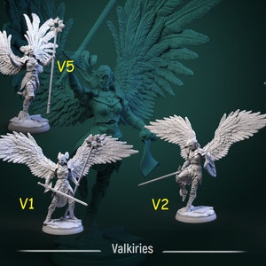 Valkyrie miniatures - DnD miniatures - Role Playing Game - Tabletop Miniature - dungeons and dragons - white werewolf tavern - D&D