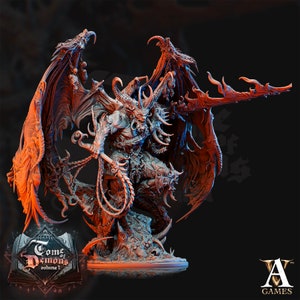 Demon Lord miniature - DnD miniatures - Role Playing Game - Tabletop Miniature - dungeons and dragons - archvillain games - D&D