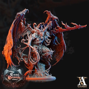 Demon Lord miniature - DnD miniatures - Role Playing Game - Tabletop Miniature - dungeons and dragons - archvillain games - D&D