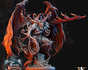 Demon Lord miniature - DnD miniatures - Role Playing Game - Tabletop Miniature - dungeons and dragons - archvillain games - D&D