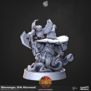 Dwarf wizard miniature - CastnPlay - DnD miniatures - Role Playing Game - Tabletop Miniature - dungeons and dragons - D&D