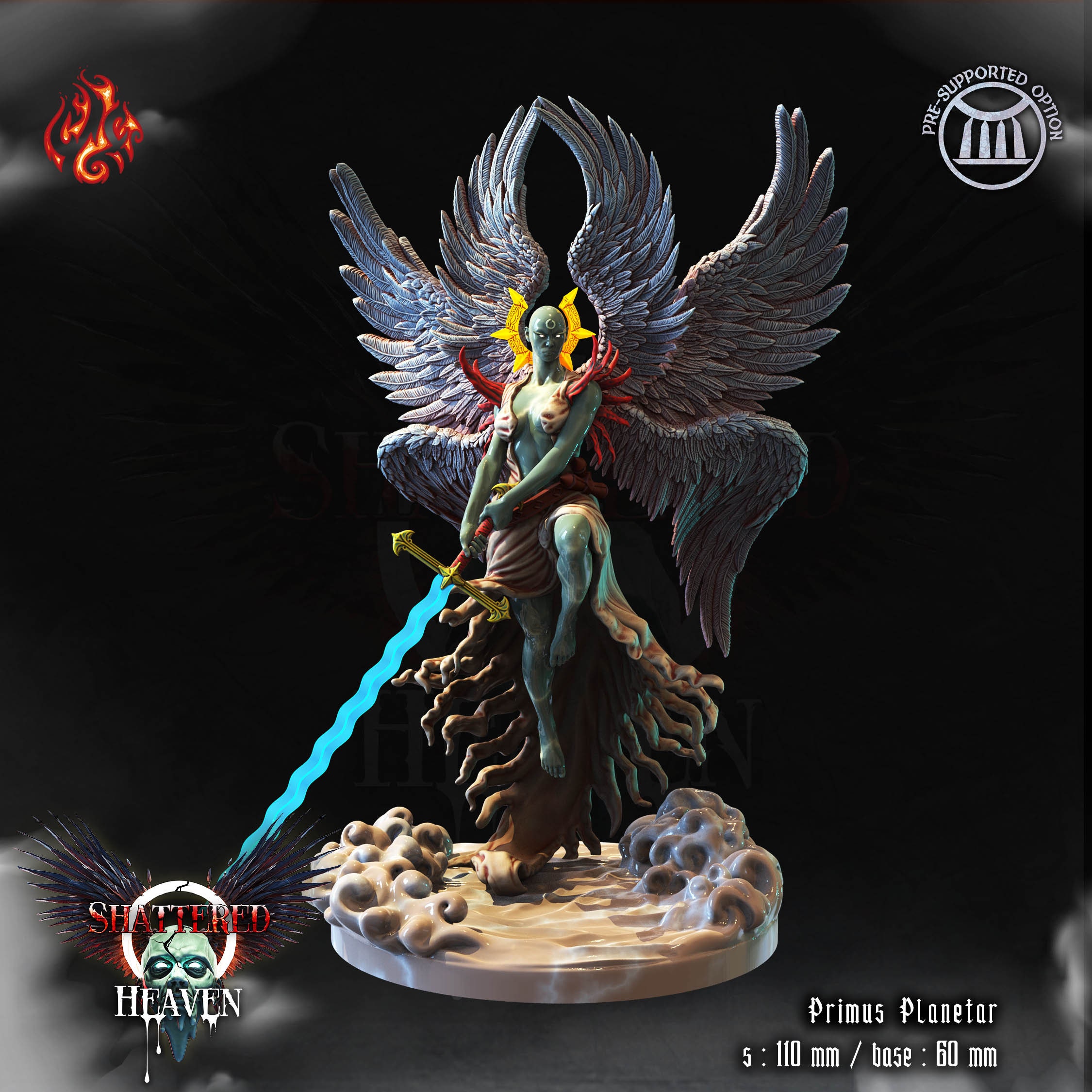 Planetar miniature - Crippled God Foundry - DnD miniatures - Role Playing Game - Tabletop Miniature - dungeons and dragons - D&D