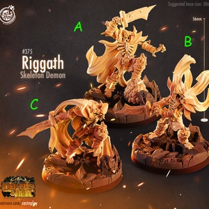 Skeleton Demon miniature - DnD miniatures - Role Playing Game - Tabletop Miniature - dungeons and dragons - cast n play - D&D