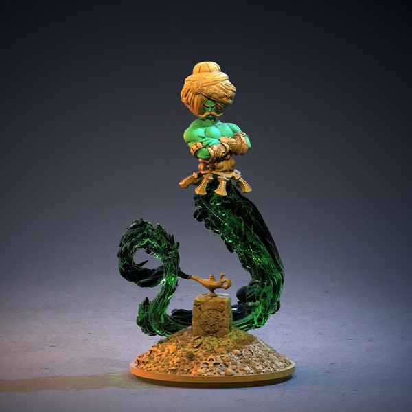 Djinn miniature - DnD miniatures - Role Playing Game - Tabletop Miniature - dungeons and dragons - Clay Cyanide - D&D