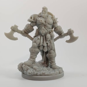 barbarian miniature | Fantasy Miniature | DnD miniatures | DND | Tabletop Game | RPG | Pathfinder | MEGS3D | D&D