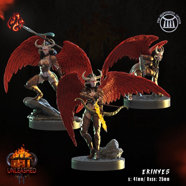 Erinyes miniature - Crippled God Foundry - DnD miniatures - Role Playing Game - Tabletop Miniature - dungeons and dragons - D&D