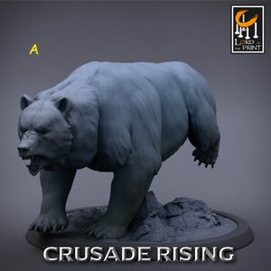 Bear miniatures - rescale miniatures - DnD miniatures - Role Playing Game - Tabletop Miniature - dungeons and dragons - D&D