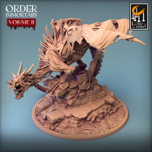 Immortalis dragon guarding pose - rescale miniatures - DnD miniatures - Role Playing Game - Tabletop Miniature - dungeons and dragons - D&D