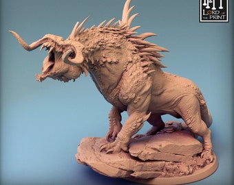Chromatic black Dragon spawn miniature - rescale miniatures - DnD - Role Playing Game - Tabletop Miniature - dungeons and dragons - D&D