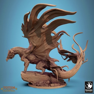 Brass Dragon miniature - rescale miniatures - DnD miniatures - Role Playing Game - Tabletop Miniature - dungeons and dragons - D&D