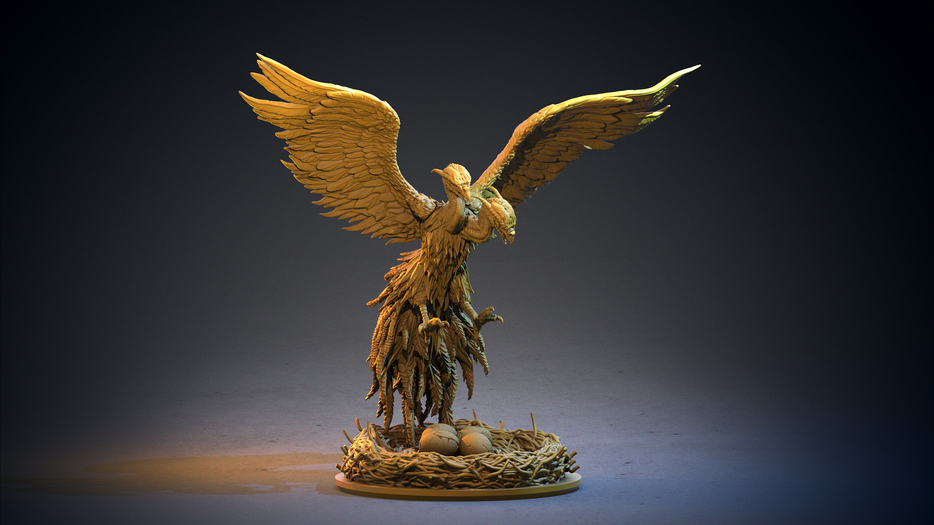 Two Headed Roc Miniature - Dnd Miniatures - Role Playing Game ...
