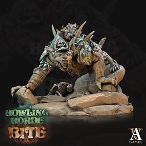 Gnoll tracker miniatures - DnD miniatures - Role Playing Game - Pathfinder - Tabletop Miniature - Figure Painting - Archvillian games - D&D