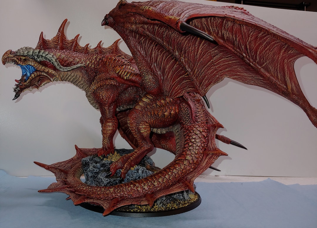 Chromatic Red Dragon Miniature Lord of the Print Dnd Miniatures Role