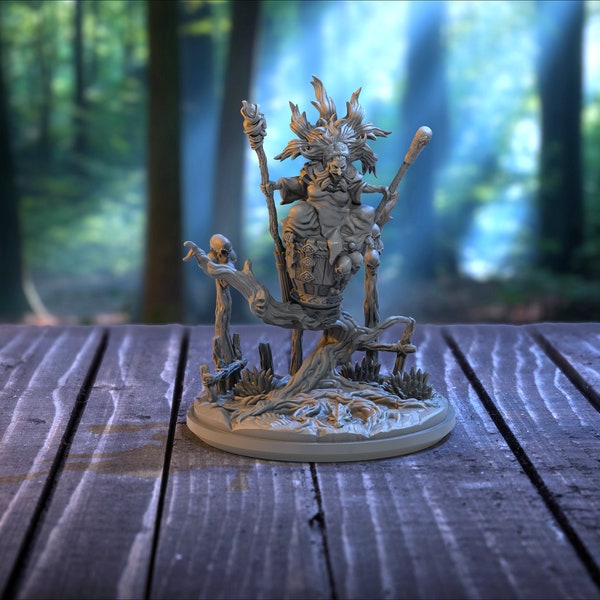 Baba Yaga-miniatuur - DnD-miniaturen - Rollenspel - Miniatuur op tafel - kerkers en draken - D&D