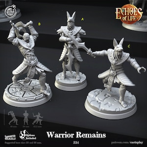 Egyptian warrior miniatures - CastnPlay - DnD miniatures - Role Playing Game - Tabletop Miniature - dungeons and dragons - D&D
