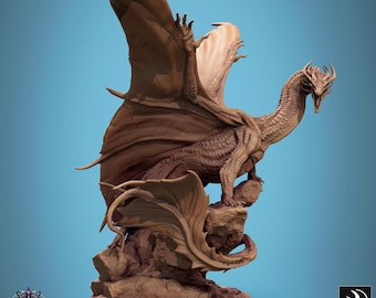 Legendary metallic Copper dragon miniature - DnD miniatures - Role Playing Game - Tabletop Miniature - dungeons and dragons - D&D
