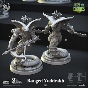 Yuan Ti ranger miniature - CastnPlay - DnD miniatures - Role Playing Game - Tabletop Miniature - dungeons and dragons - D&D