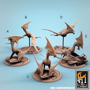 Tupandactylus dinosaur miniature - rescale miniatures - DnD miniatures - Role Playing Game - Tabletop Miniature - dungeons and dragons - D&D