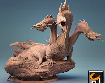 Eel Hydra miniature - rescale miniatures - DnD miniatures - Role Playing Game - Tabletop Miniature - dungeons and dragons - D&D