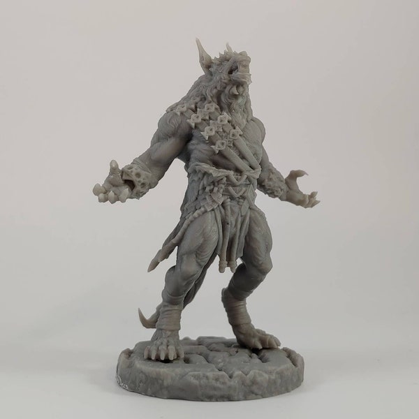 Werewolf Lord miniature - DnD miniatures - Role Playing Game - Tabletop Miniature - dungeons and dragons -  Archvillian games - D&D