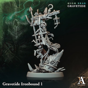 iron bound undead pirate miniatures - D&D miniatures - Role Playing Game - Tabletop Miniature - dungeons and dragons - Archvillain games