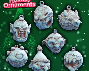 Holiday Ornaments - Crippled God Foundry - Ornaments DnD miniatures RPG Role Playing Game Christmas ornaments dungeons and dragons D&D