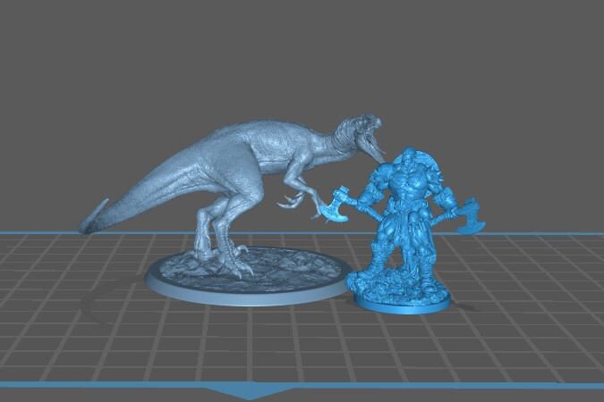Velociraptor Dinosaur Miniature - Rescale Miniatures - Dnd Miniatures ...