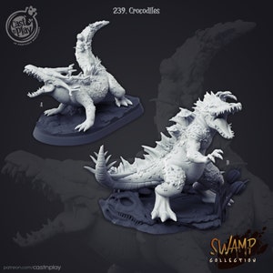 Crocodile miniature - CastnPlay - DnD miniatures - Role Playing Game - Tabletop Miniature - dungeons and dragons - D&D