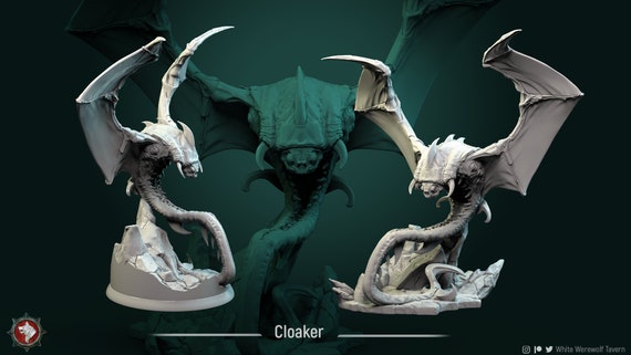 Cloaker DnD 5e Figurine Snow Cloaker Dungeons and Dragons Tabletop RPG Miniature Cloaker D&D Miniature