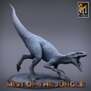 Velociraptor dinosaur miniature - rescale miniatures - DnD miniatures - Role Playing Game - Tabletop Miniature - dungeons and dragons - D&D