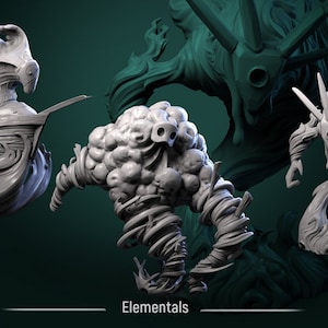Elemental miniatures - DnD miniatures - Role Playing Game - Tabletop Miniature - dungeons and dragons - white werewolf tavern - D&D