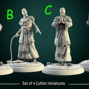 Cultist miniatures - DnD miniatures - Role Playing Game - Tabletop Miniature - dungeons and dragons - D&D