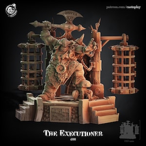 Executioner Diorama miniature - CastnPlay - DnD miniatures - Role Playing Game - Tabletop Miniature - dungeons and dragons - D&D