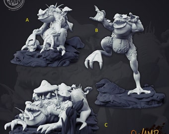 Miniaturen reuzenpad - CastnPlay - DnD-miniaturen - Rollenspel - Miniatuur op tafel - kerkers en draken - D&D