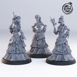 female noble miniature pack - CastnPlay - DnD miniatures - Role Playing Game - Tabletop Miniature - dungeons and dragons - D&D