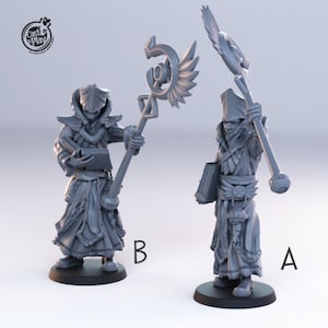 Cleric miniatures - CastnPlay - DnD miniatures - Role Playing Game - Tabletop Miniature - dungeons and dragons - D&D
