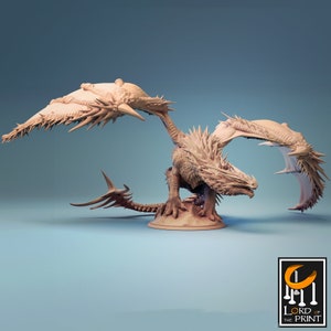 Adult Red Dragon miniature - rescale miniatures - DnD miniatures - Role Playing Game - Tabletop Miniature - dungeons and dragons - D&D