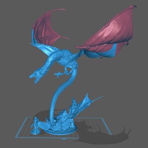 Tiamat Wyvern flying miniature Lord of the Print DnD miniatures Role Playing Game Tabletop Miniature dungeons and dragons D&D image 5