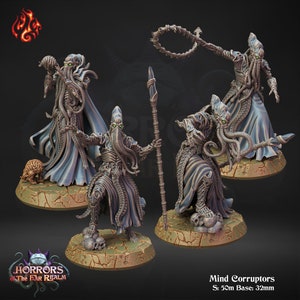 Mind flayer miniatures - Crippled God Foundry - DnD miniatures - Role Playing Game - Tabletop Miniature - dungeons and dragons - D&D