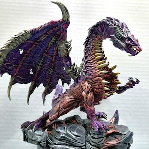 Miniatura de Dragón Psíquico Púrpura - CastnPlay - Miniaturas DnD - Juego de rol - Miniaturas de mesa - Mazmorras y dragones - D&D