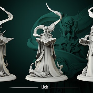 Lich Lord miniature - DnD miniatures - Role Playing Game - Tabletop Miniature - dungeons and dragons - white werewolf tavern - D&D