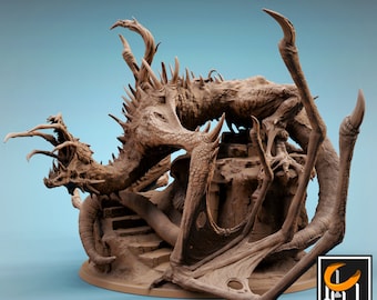 Corrupted Wyvern miniature - rescale miniatures - DnD miniatures - Role Playing Game - Tabletop Miniature - dungeons and dragons - D&D